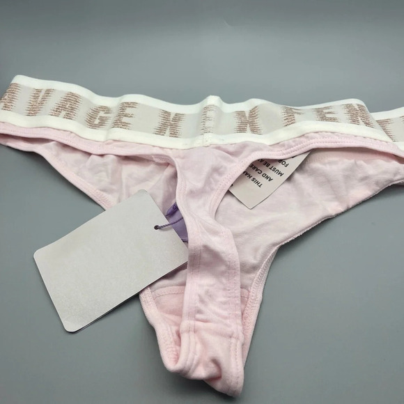 Savage X Fenty Women's Savage X Thong, Pink Cherry Blossom, Size XS, NWT - Picture 3 of 5